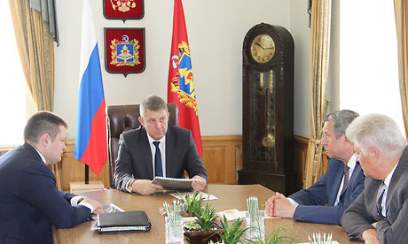 Губернатор Брянской области  А.Богомаз провел рабочую встречу с генеральным директором «Мальцовского портландцемента» Сергеем Марченковым