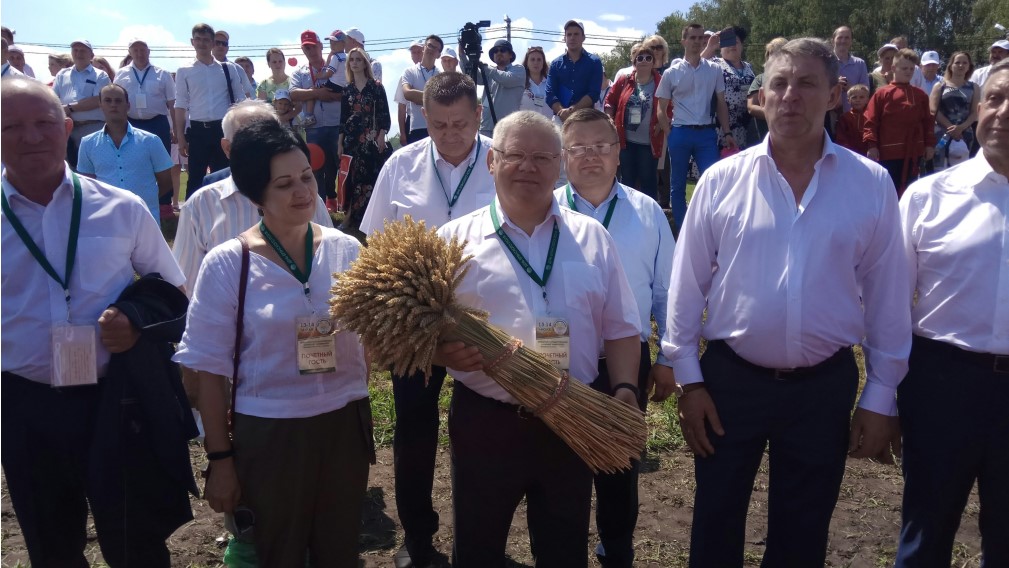 Первый сноп торжественно собрали на Дне поля на Брянщине