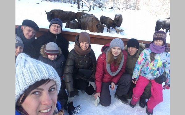 В новогодние праздники в гостях у зубров «Брянского леса» побывали около 150 человек