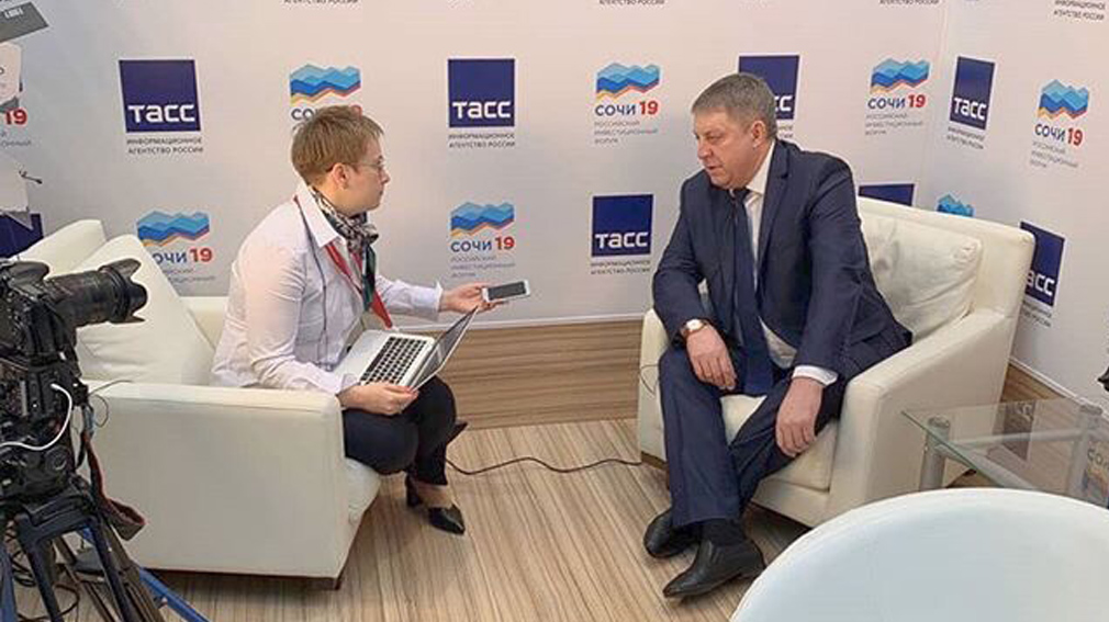 Губернатор Брянщины Александр Богомаз дал интервью информагентству ТАСС