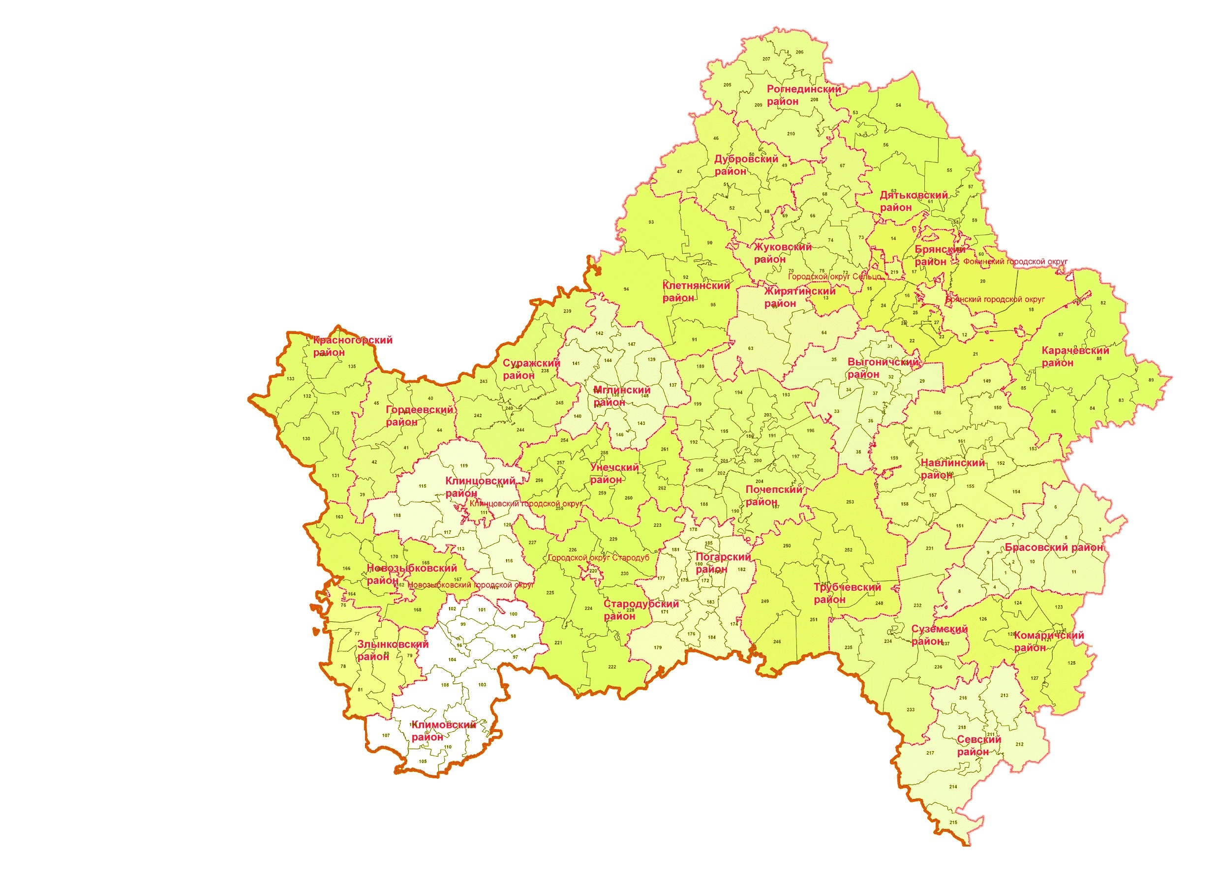 В четырех районах Брянщины проведут преобразование сельских поселений