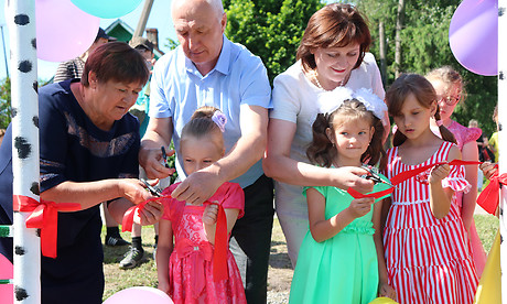 Новую спортивно-игровую площадку открыли в селе Шкрябино Мохоновского сельского поселения Стародубского района