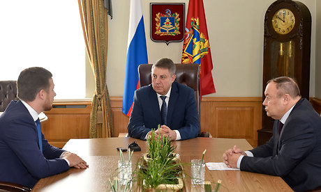 Губернатор Александр Богомаз провел рабочую встречу с президентом Адвокатской палаты Брянской области Михаилом Михайловым