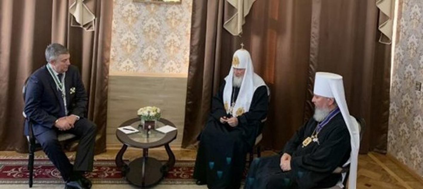 Встреча Патриарха Московского и Всея Руси Кирилла и губернатора Брянской области А.В. Богомаза