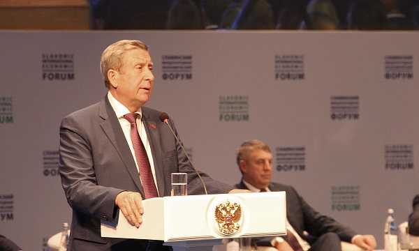 Председатель облдумы Владимир Попков выступил на пленарном заседании СМЭФ