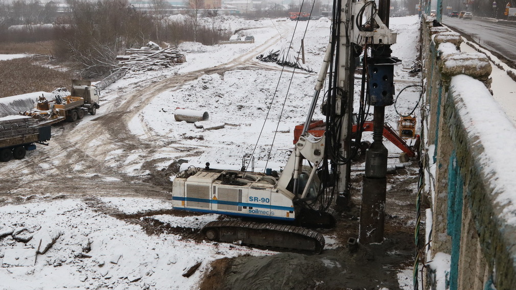В Брянске продолжили строительство нового Литейного моста