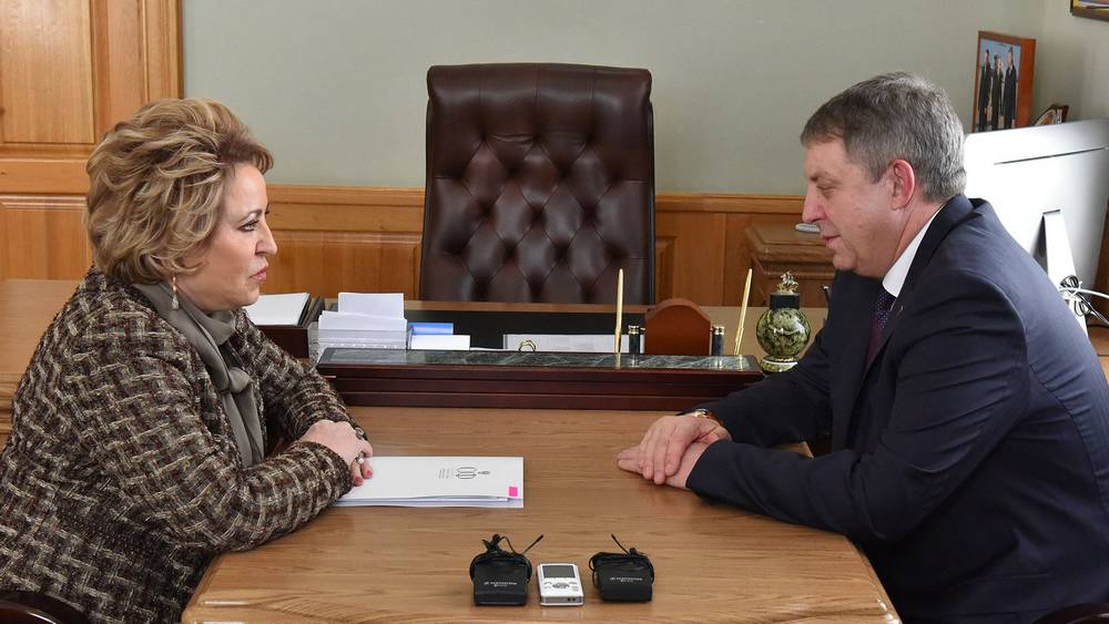 Валентина Матвиенко назвала настойчивость брянского губернатора главной чертой