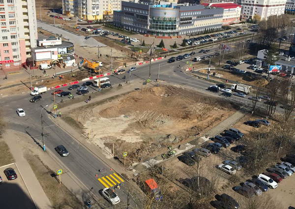 В Брянске продолжается обустройство инженерной инфраструктуры на улице Советской