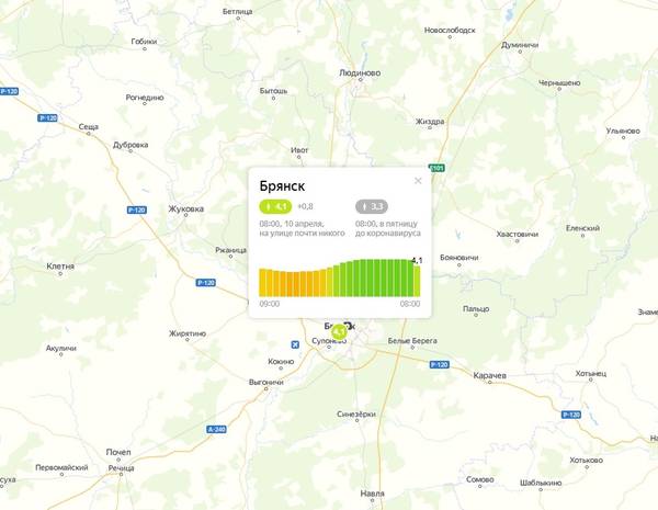 Брянск оказался в десятке городов по уровню самоизоляции с индексом 4,1
