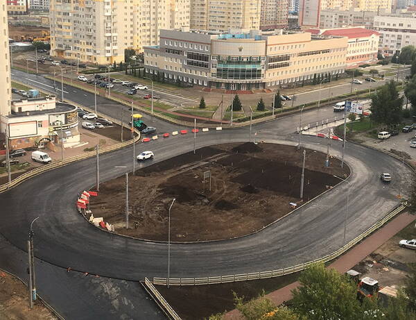 В Брянске скоро полностью откроют движение по разворотному кольцу на улице Крахмалева