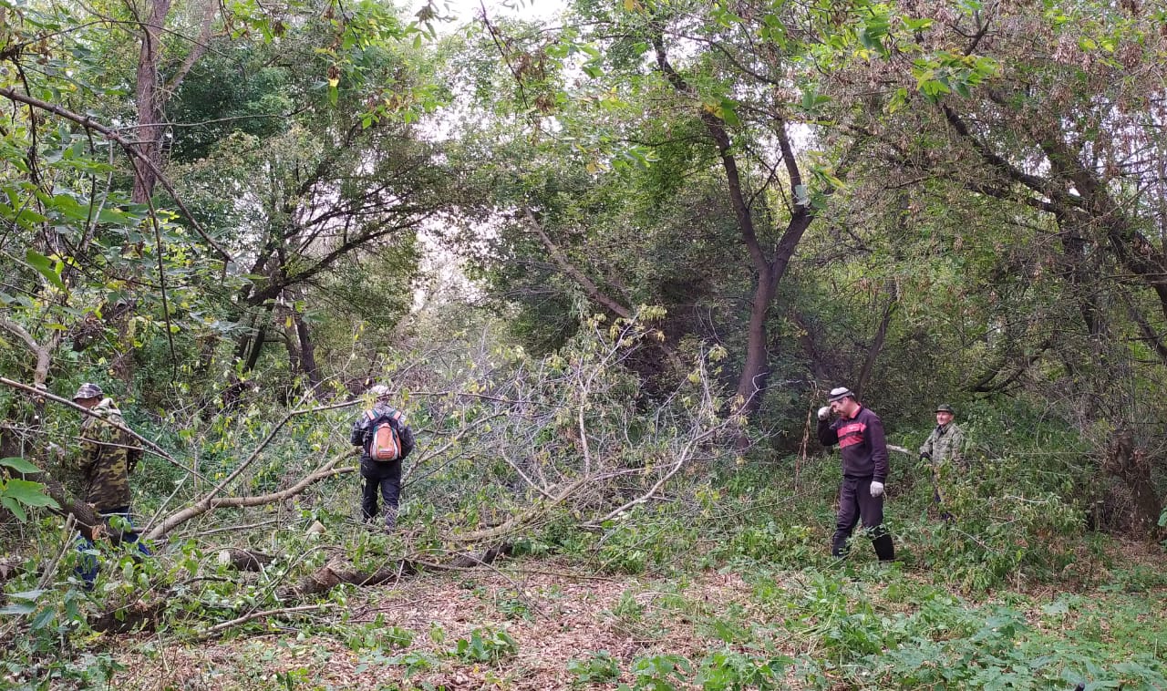 В брянском Карачеве прошли работы по расчистке и планировке лыжной трассы