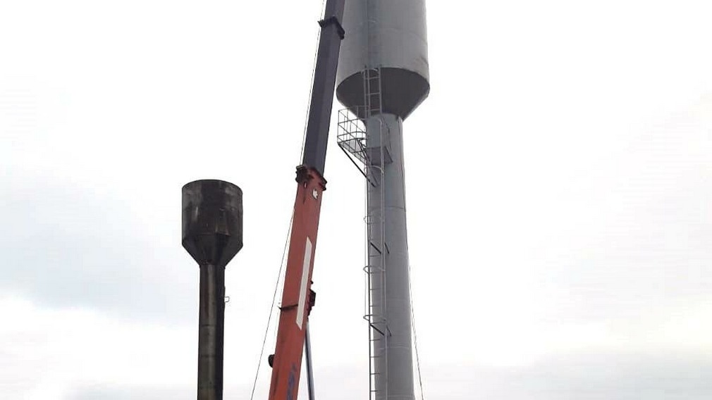 В Клетнянской деревне Синицкое установили новую водонапорную башню