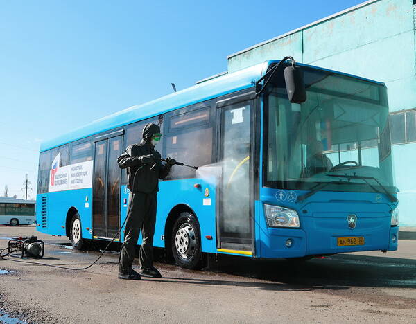 В Брянске ежедневно проводится дезинфекция общественного транспорта