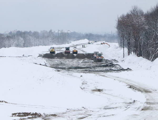 Строительство дороги Брянск I — Брянск II не прекращалось и в новогодние праздники