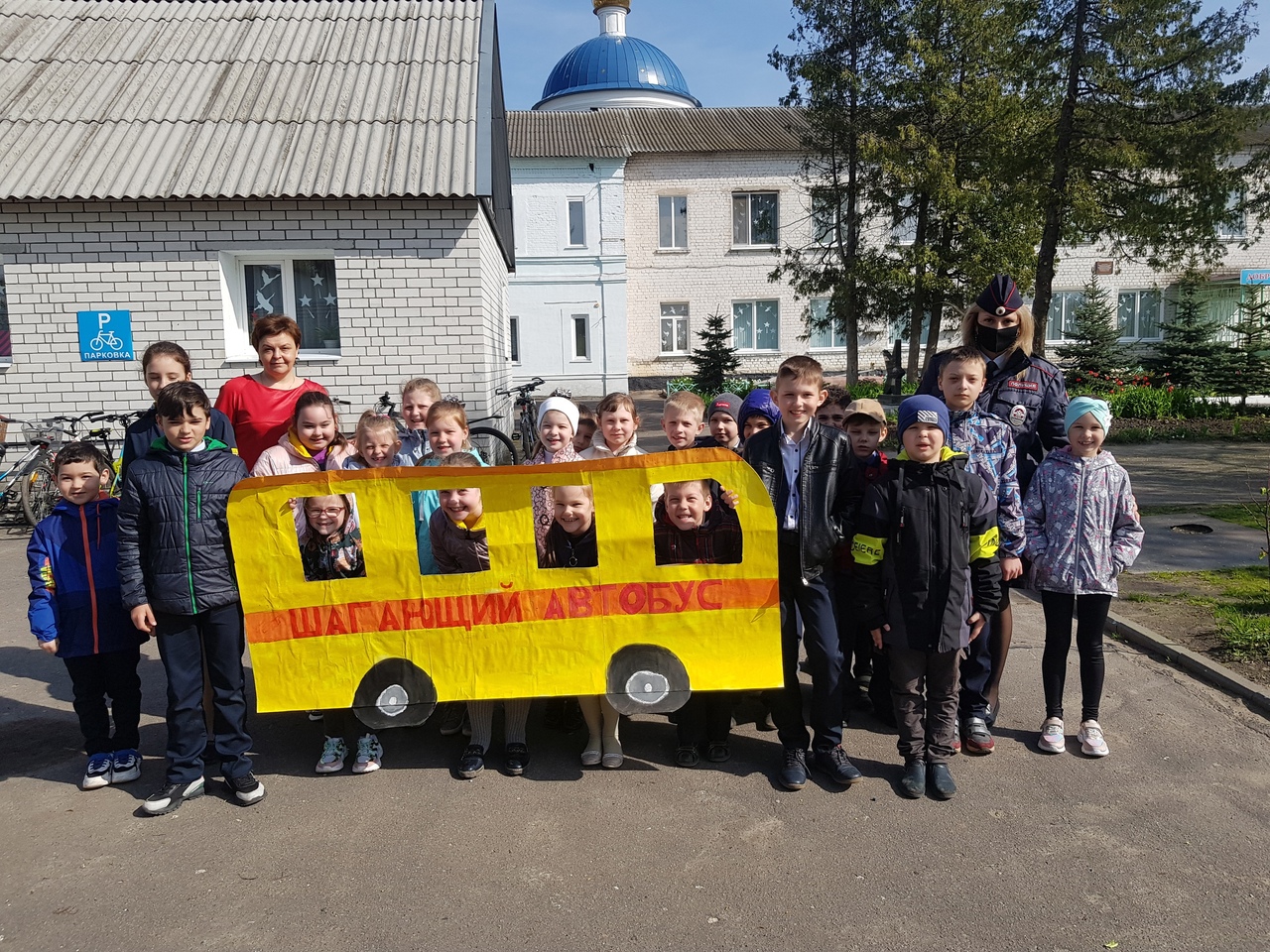 «Шагающий автобус» на улицах Карачева