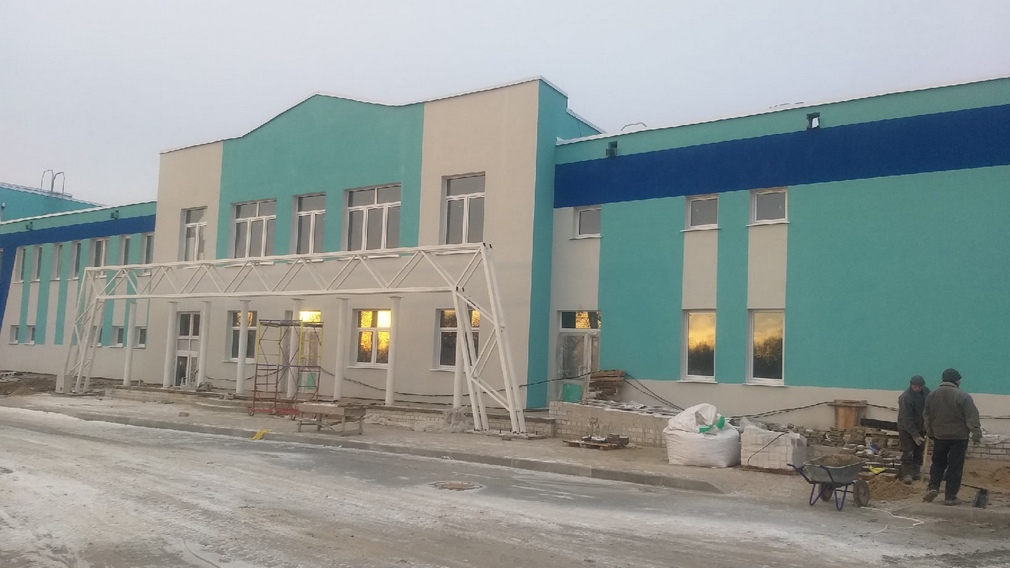  Работы  в Ледовом дворце в г. Дятьково Брянской области подходят к завершению