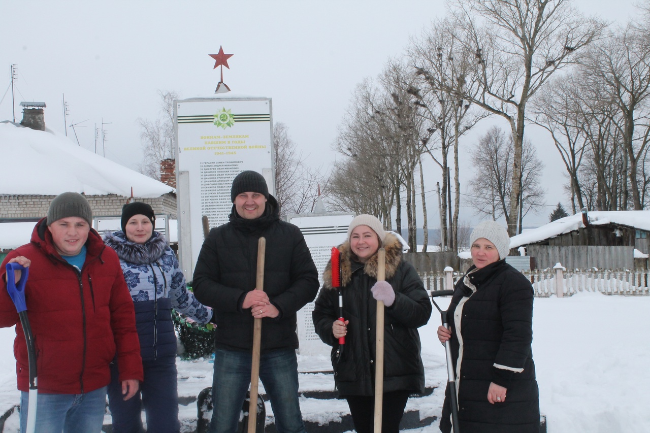 «Снежный десант» карачевских волонтёров