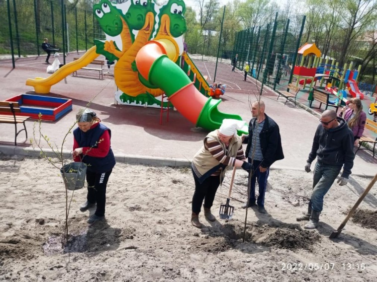 В брянском территориальном общественном самоуправлении «Искорка» прошел субботник