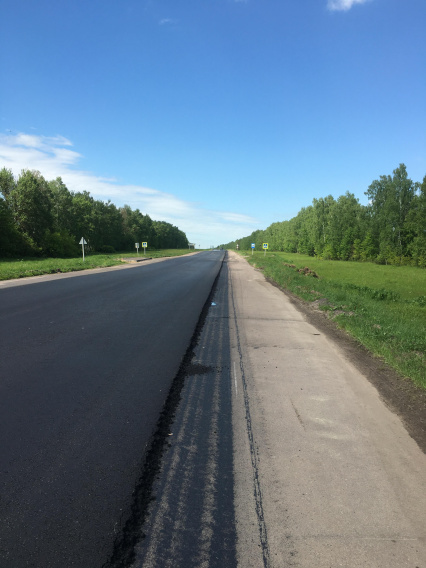 Автодорогу «Брянск – Новозыбков» – Погар уложили асфальтобетоном