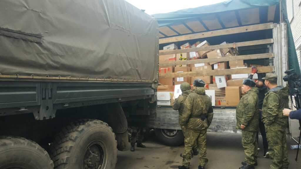 Очередную гумпомощь передали военным в пограничных районах Брянщины