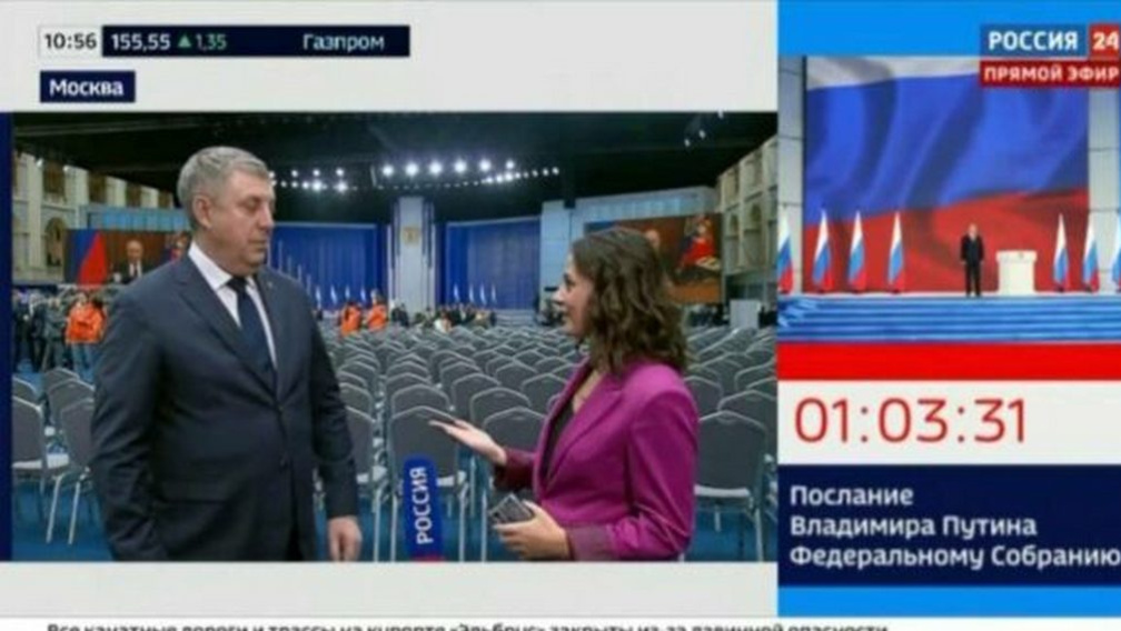 Александр Богомаз рассказал федеральному телеканалу о жизни в приграничной Брянщине