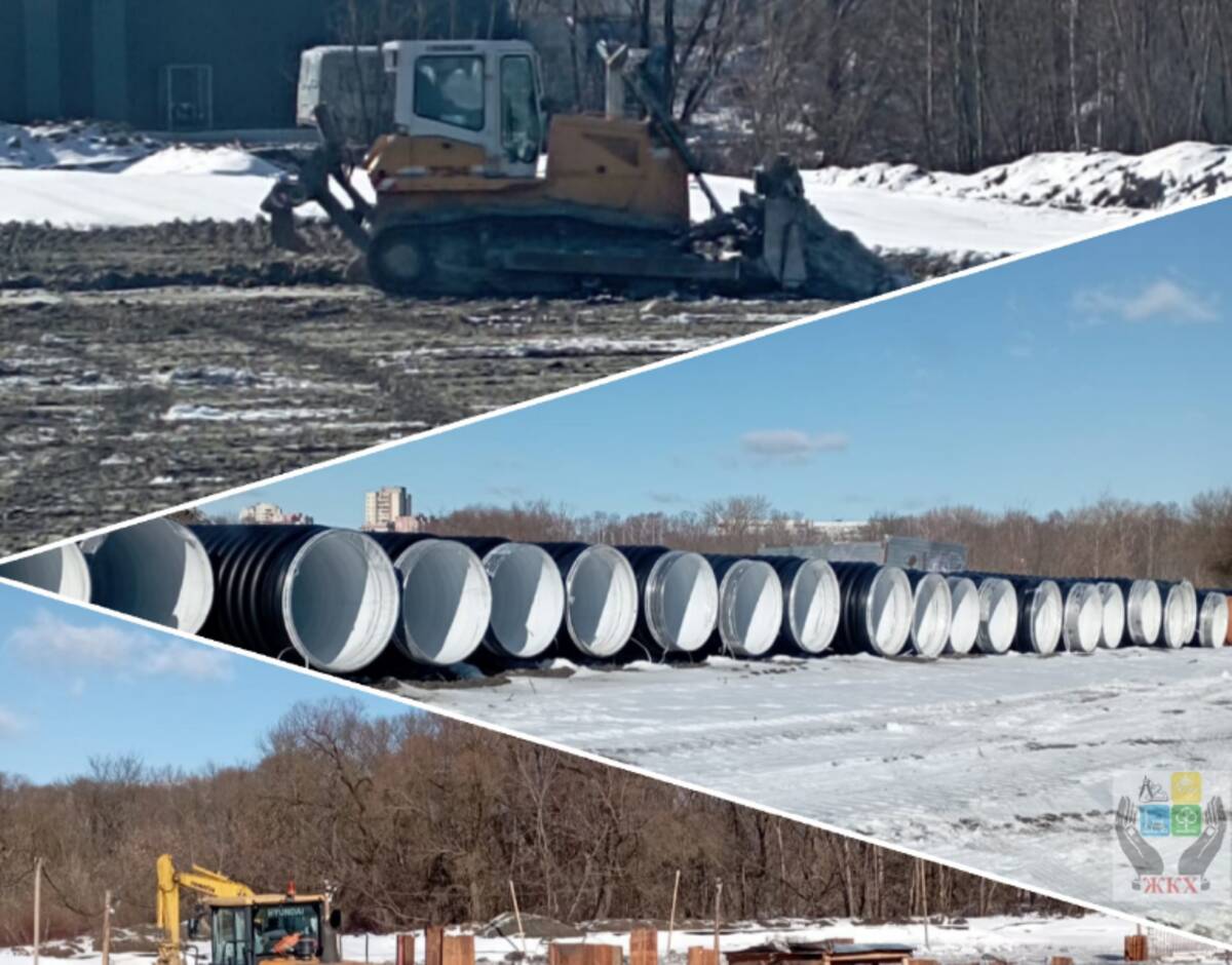 В Брянске на улице Флотской продолжаются строительные работы