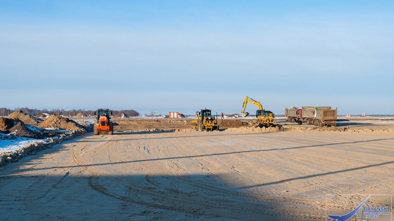 Подрядчик продолжает реконструкцию Международного аэропорта «Брянск»