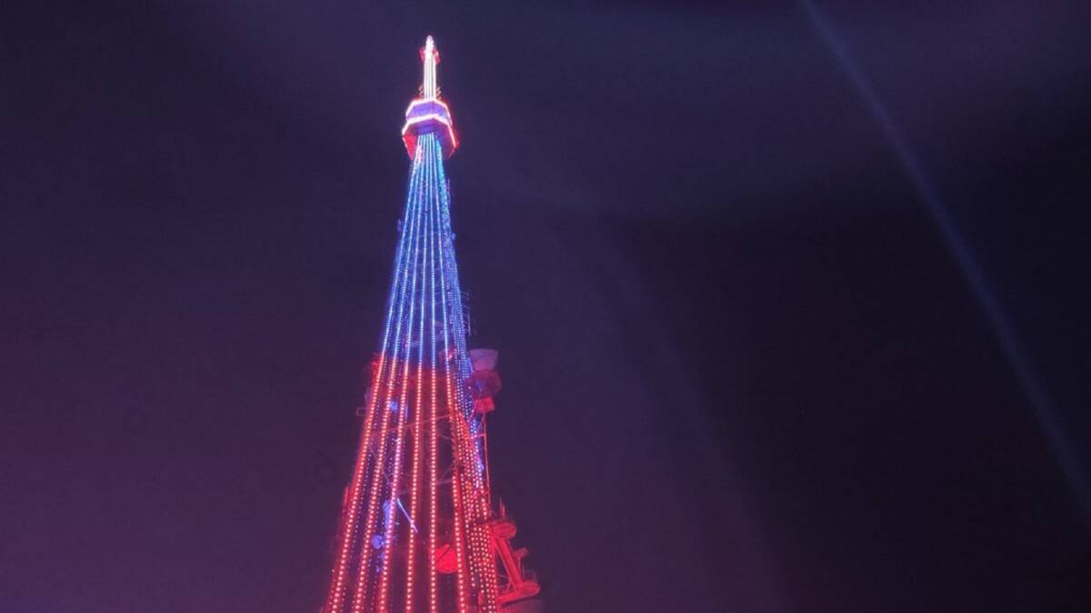 На брянской телебашне 18 марта включат праздничную подсветку