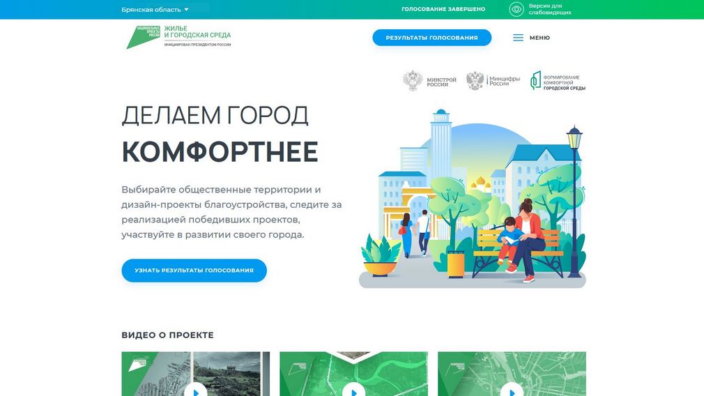 За объекты благоустройства проголосовали более 14 млн россиян