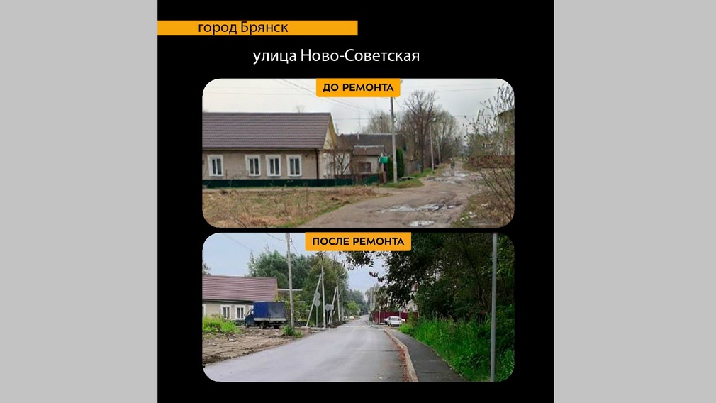 В Брянске откапиталили дорогу по улице Ново-Советской