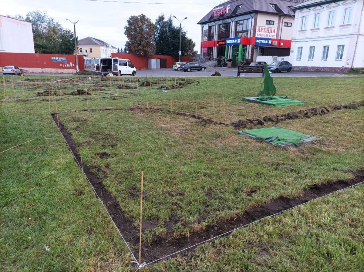 В брянском поселке Климово началось благоустройство площади Ленина