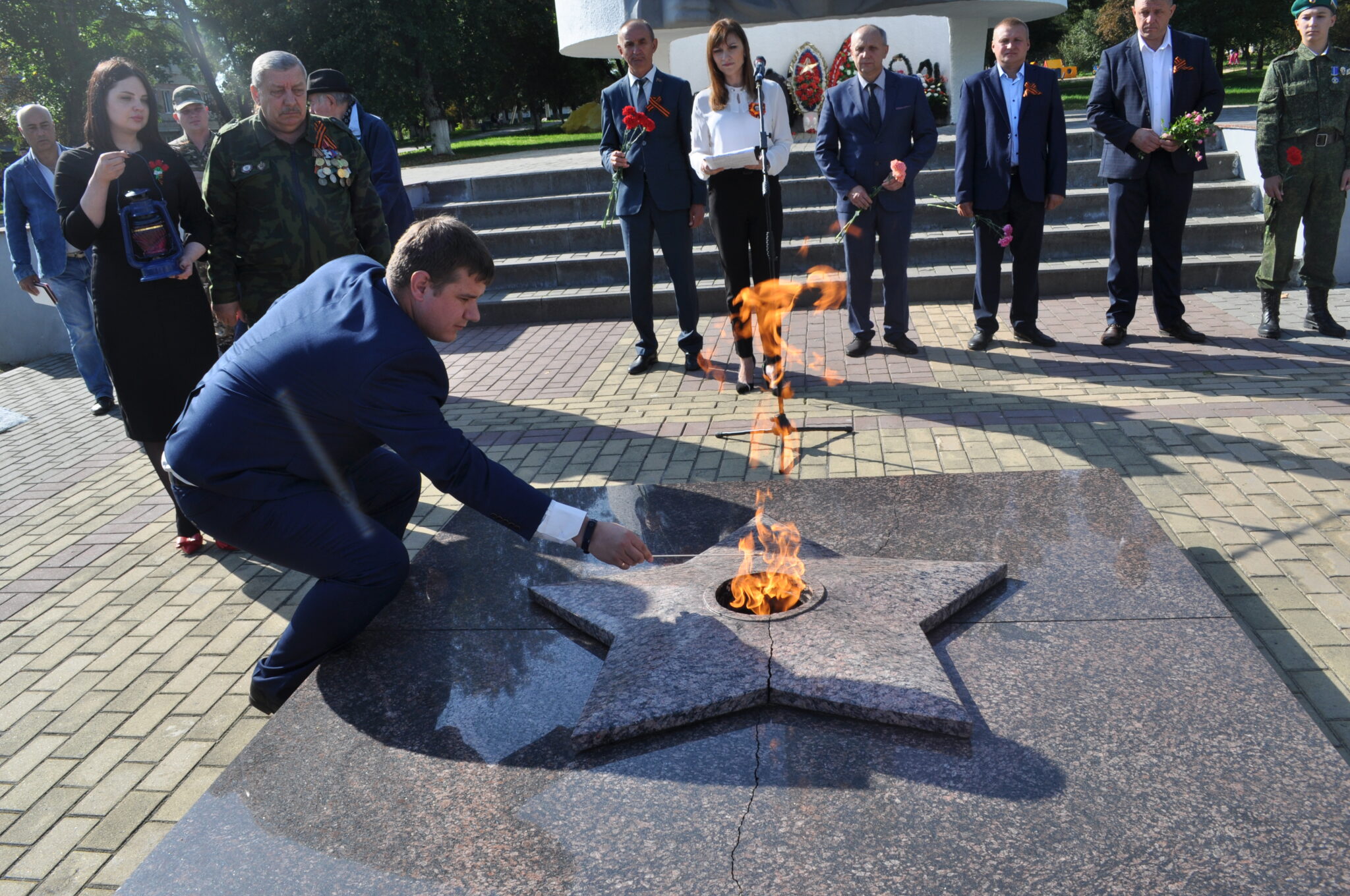 Климовский район принял участие в патриотической акции «Эстафета Вечного огня»