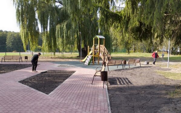 Территорию у брянского стадиона » Камвольщик» благоустроили