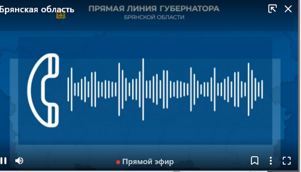 Брянский губернатор Александр Богомаз рассказал на прямой линии про санкции