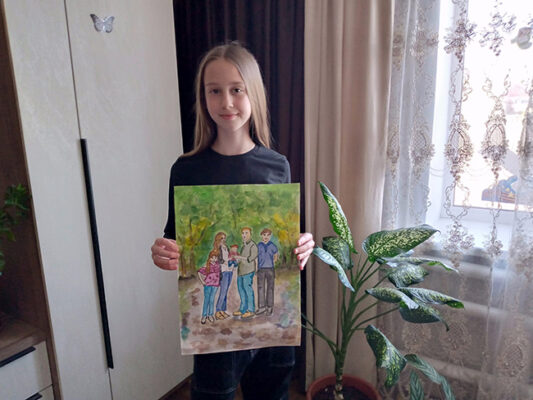 Юная художница Витовского СДК стала Лауреатом областного онлайн-конкурса