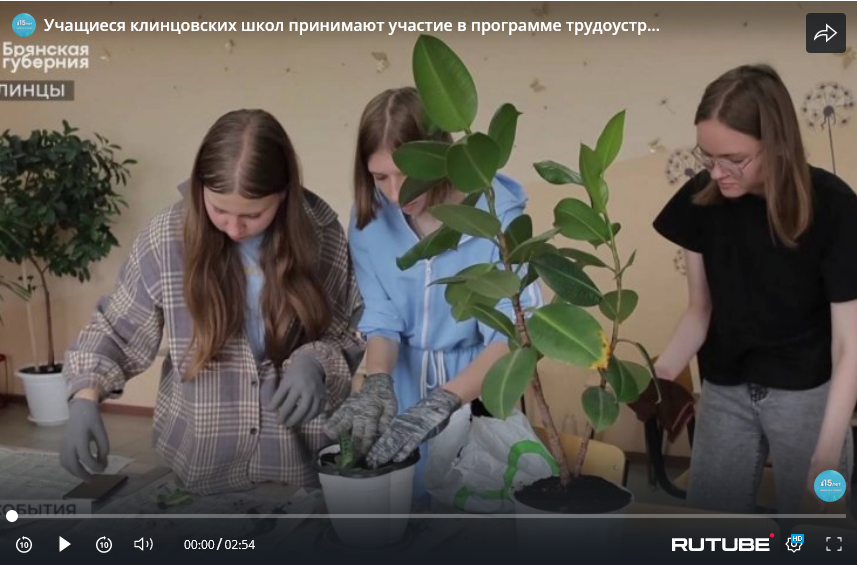 Учащиеся клинцовских школ участвуют в программе трудоустройства