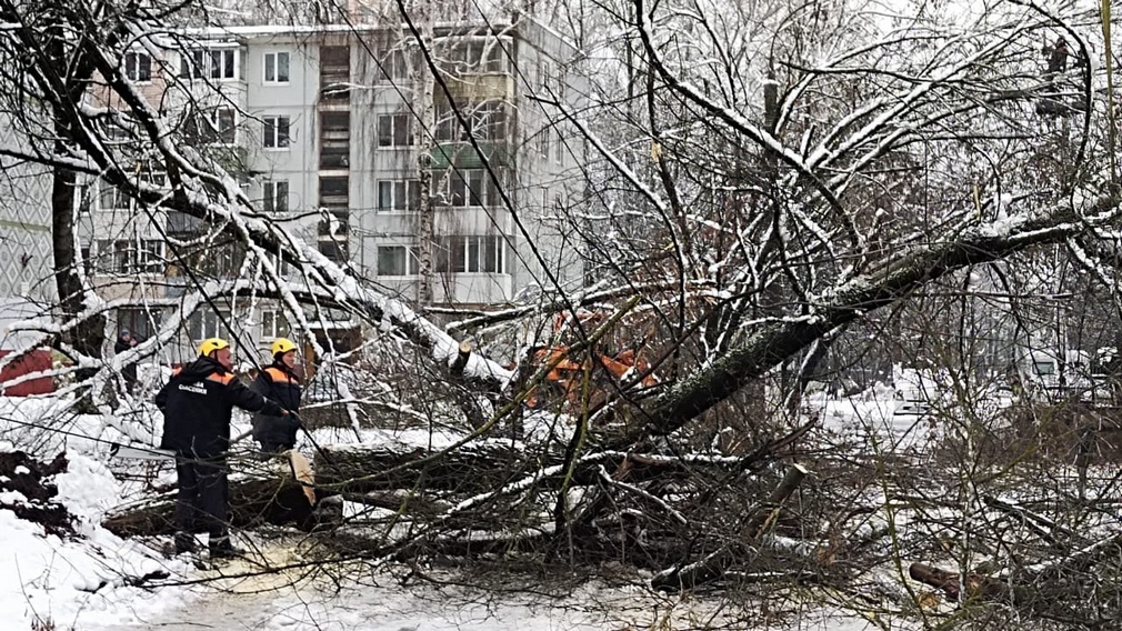 В Брянске последствия второго снегопада ликвидируют
