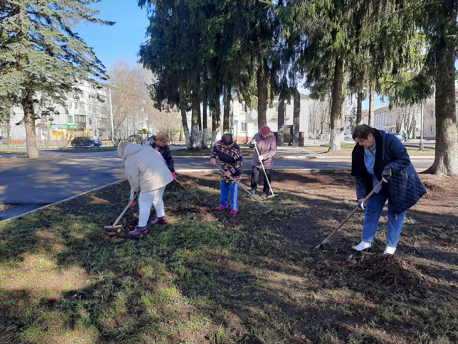 Работники  Карачевской районной библиотеки провели субботник
