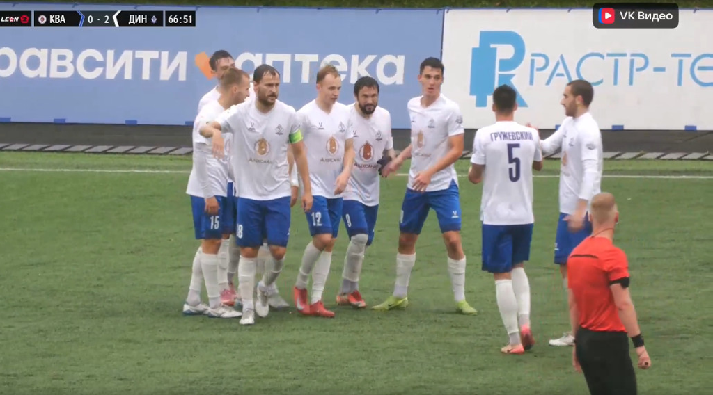 Дубль Медведева в юбилейном матче принес брянскому «Динамо» победу над «Квантом»