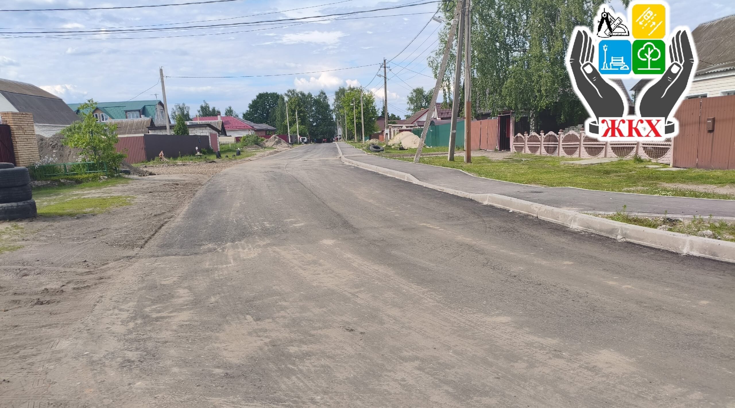 В брянском поселке Большое Полпино выполнен основной объем дорожных работ